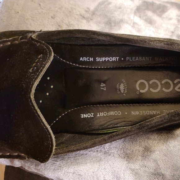 Men\'s ECCO black suede loafers - size 13 main image 16